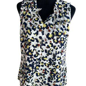 CAbi Seeing Spots Fierce Sleeveless Blouse Multicolor #5222